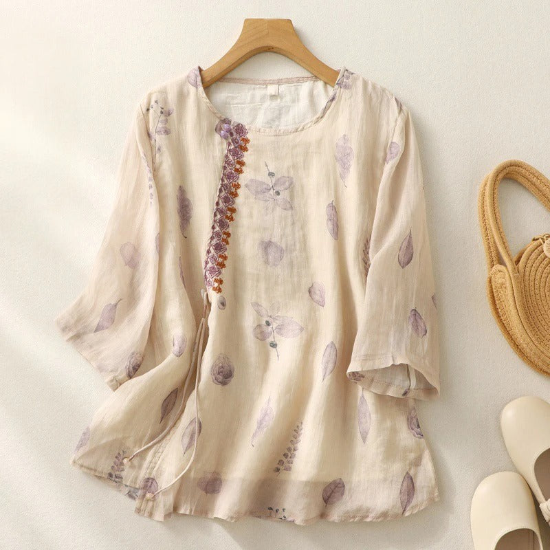 Noy™ | Embroidered Relaxed Blouse