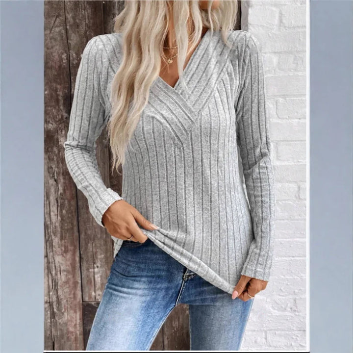 Quinn™ | Elegant Sunken Stripe Sweater