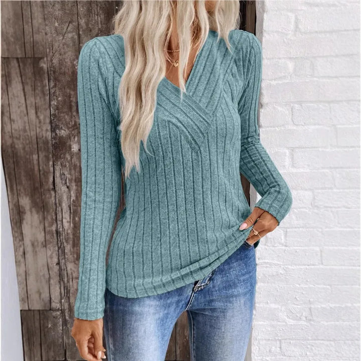 Quinn™ | Elegant Sunken Stripe Sweater